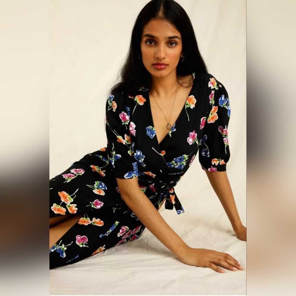 Rouje Caitlin Midi Wrap Dress FR 38 - Picture 7 of 16